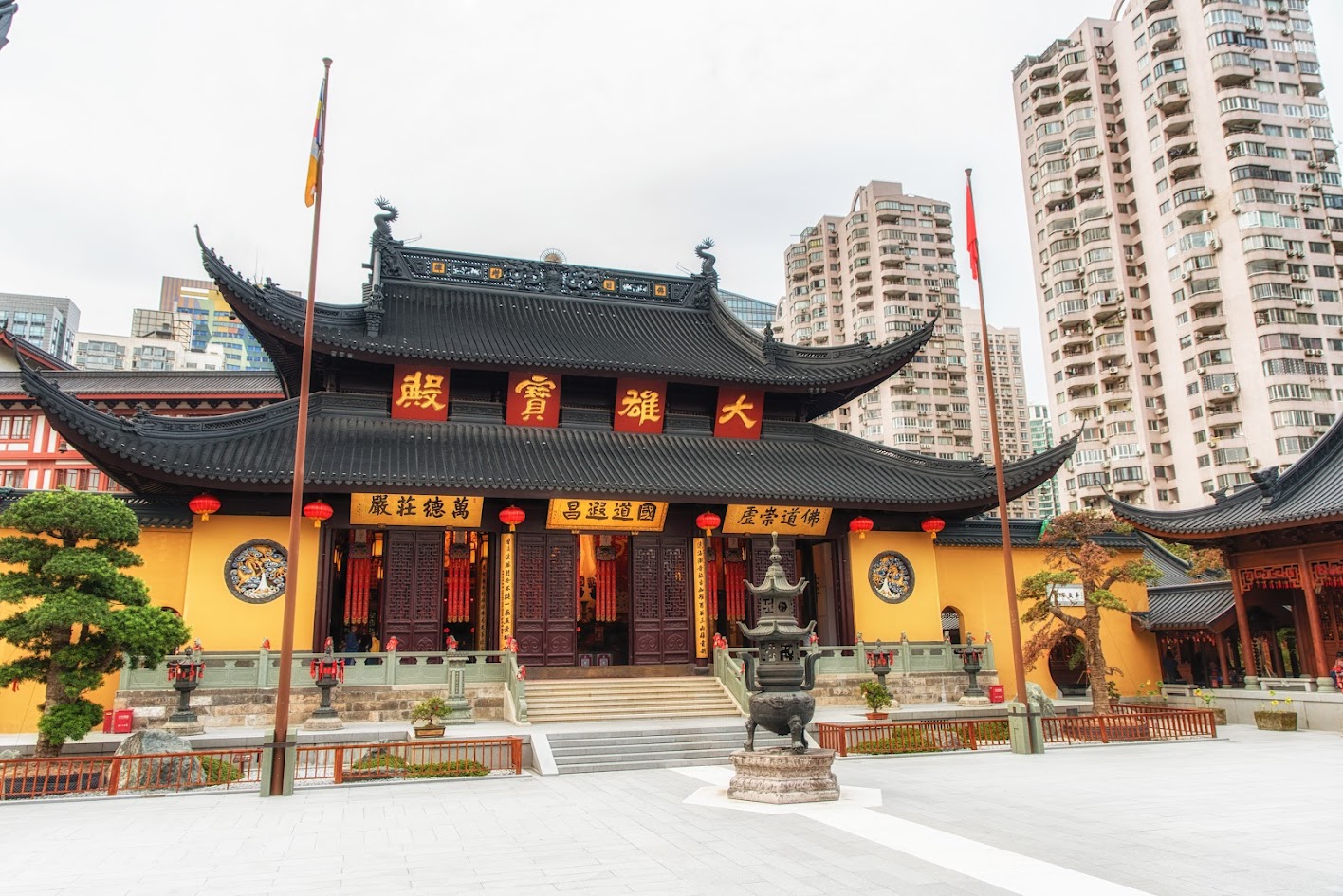 The Jade Buddha Temple exterior (founded 1882) in Shanghai, China. Buddhism is enjoying a revival in modern liberal China.